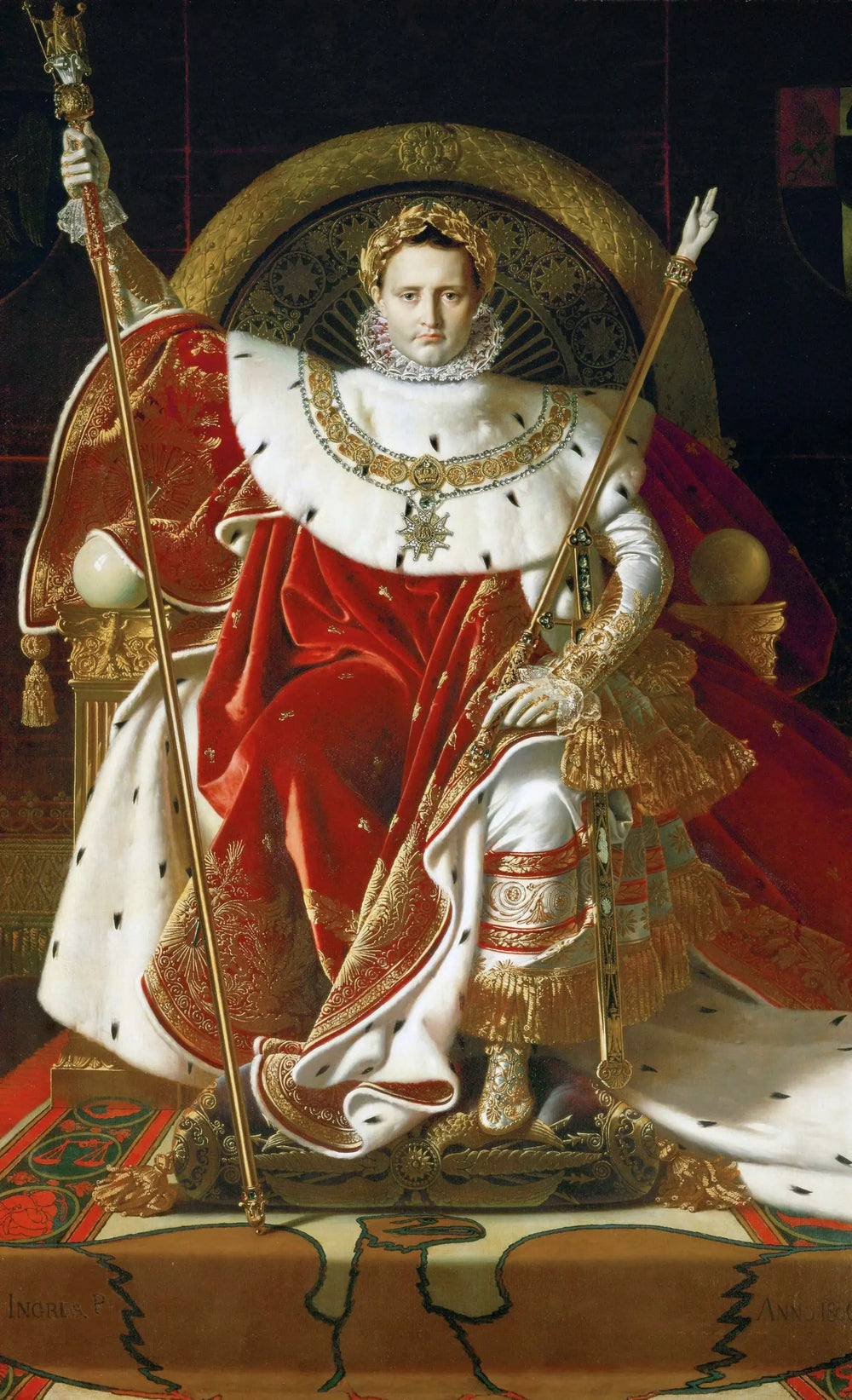 Napoléon Ier sur le trône impérial - Jean-Auguste-Dominique Ingres - Alpha Reproduction
