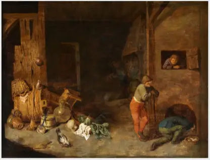 Intérieur d’une ferme - David Teniers le Jeune - Alpha Reproduction