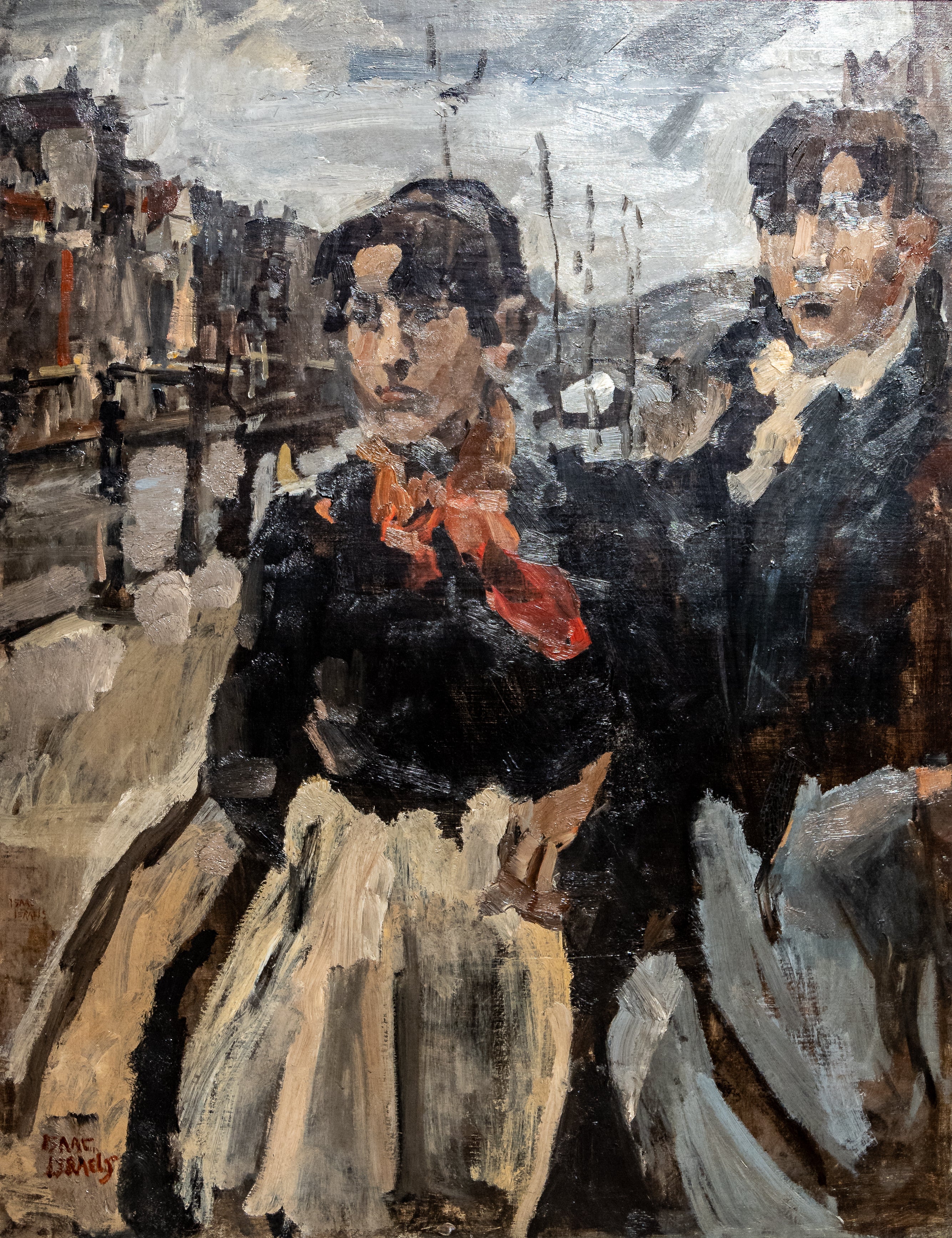 Deux domestiques sur le Lijjnbaansgracht à Amsterdam - Isaac Israëls - Alpha Reproduction