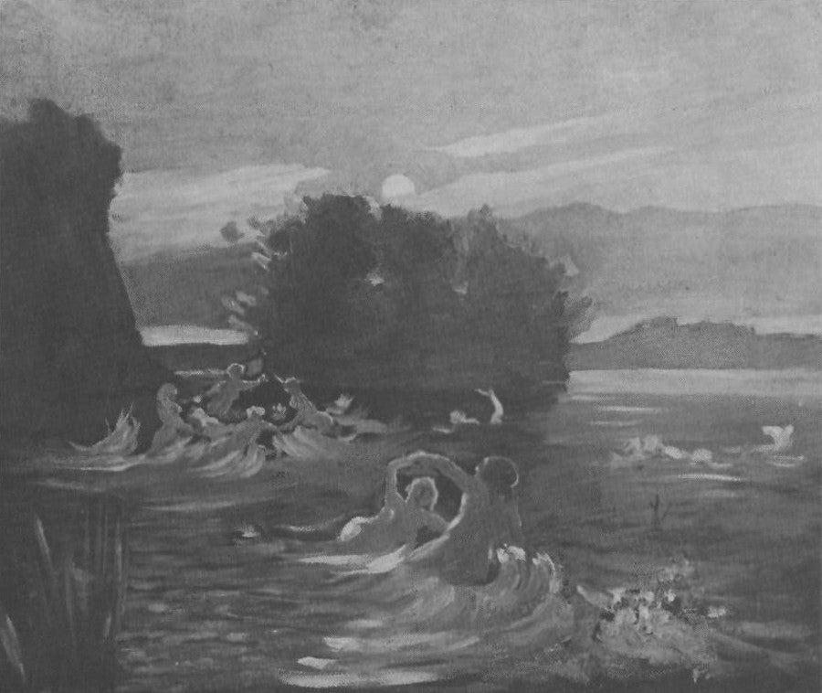Les Fées des eaux, Ivan Grohar, vers 1900, huile sur toile