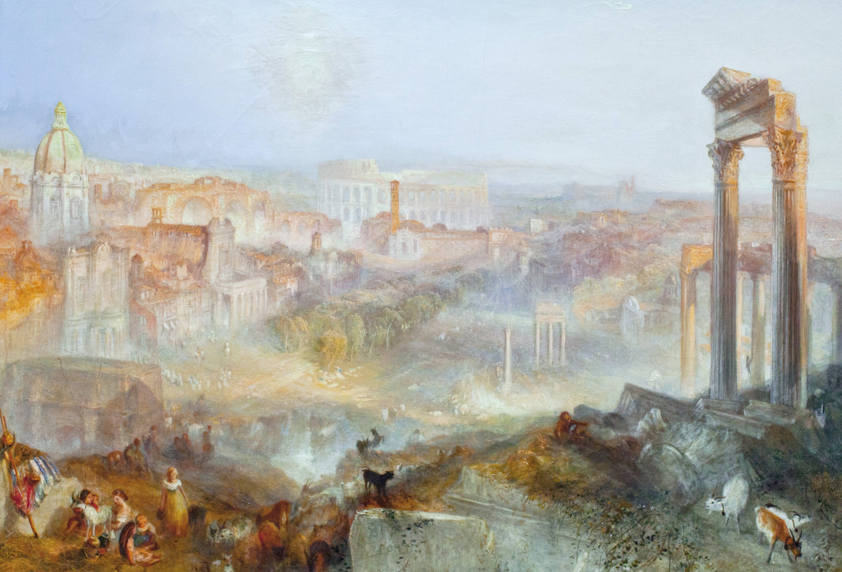 Reproduction du tableau « Rome Moderne – Campo Vaccino - J. M. W. Turner » par Alpha Reproduction en peinture à l’huile