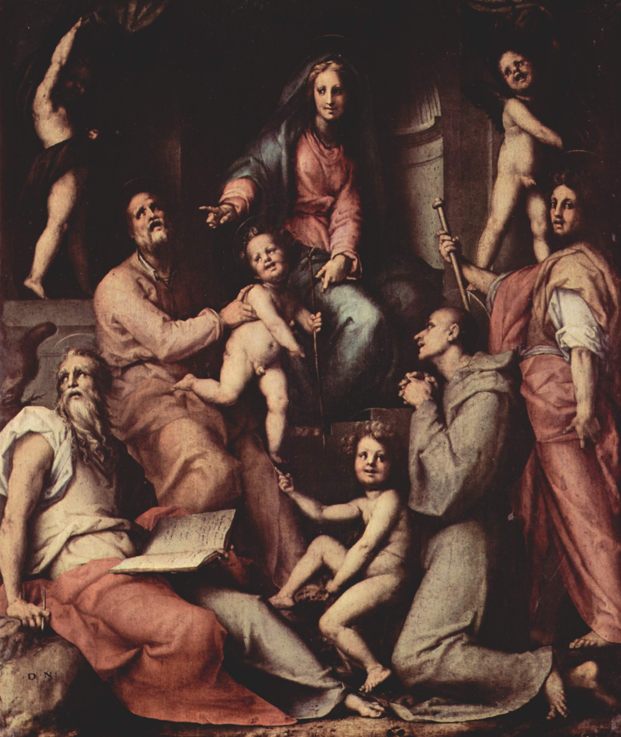 Vierge à l'Enfant, avec des anges et des saints - Pontormo