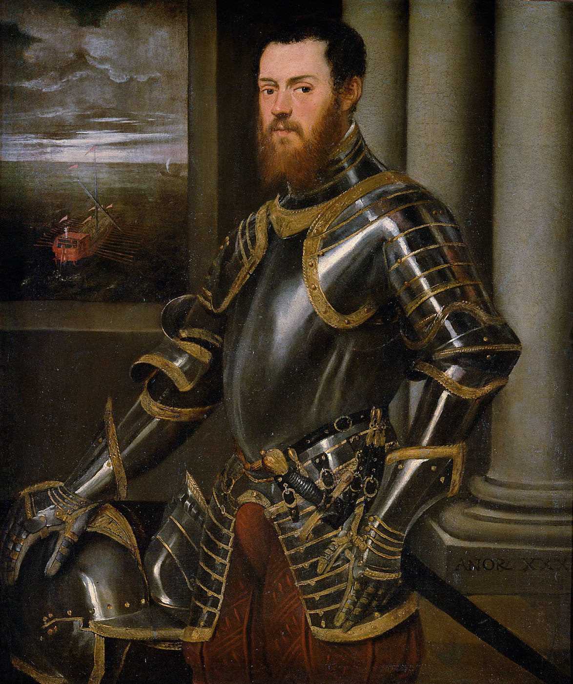 Portrait de Sigismond Auguste avec une galère royale - Jacopo Tintoretto