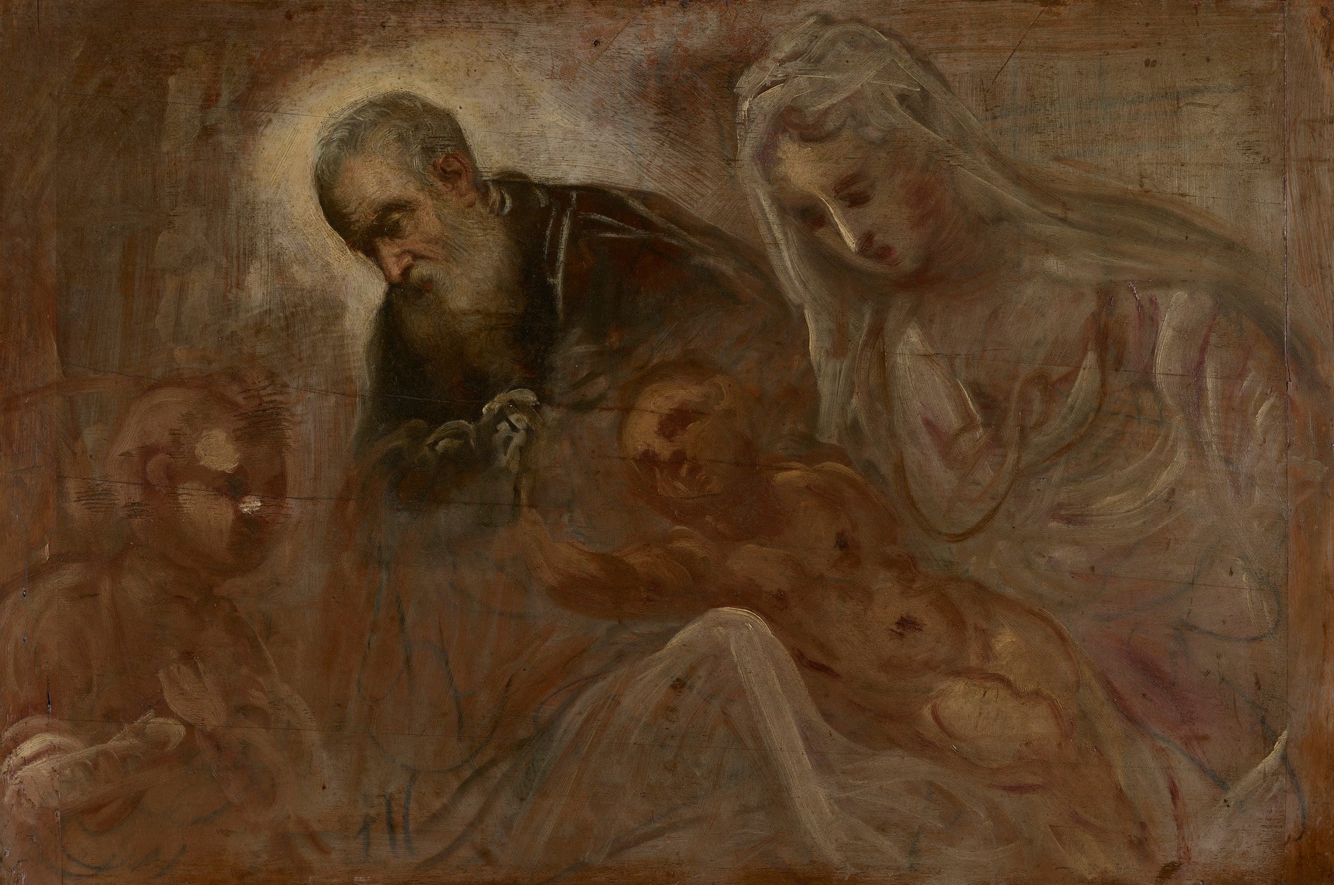 La Sainte Famille avec le jeune saint Jean-Baptiste - Jacopo Tintoretto