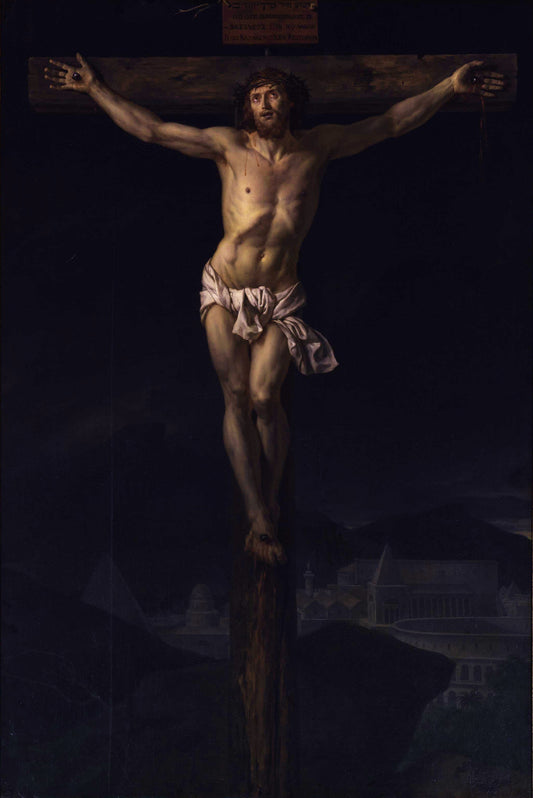 Reproduction du tableau « Le Christ en croix - Jacques-Louis David » par Alpha Reproduction en peinture à l’huile