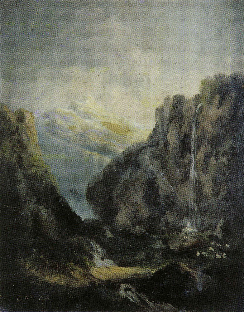 Mountain View with Waterfall - James Ensor