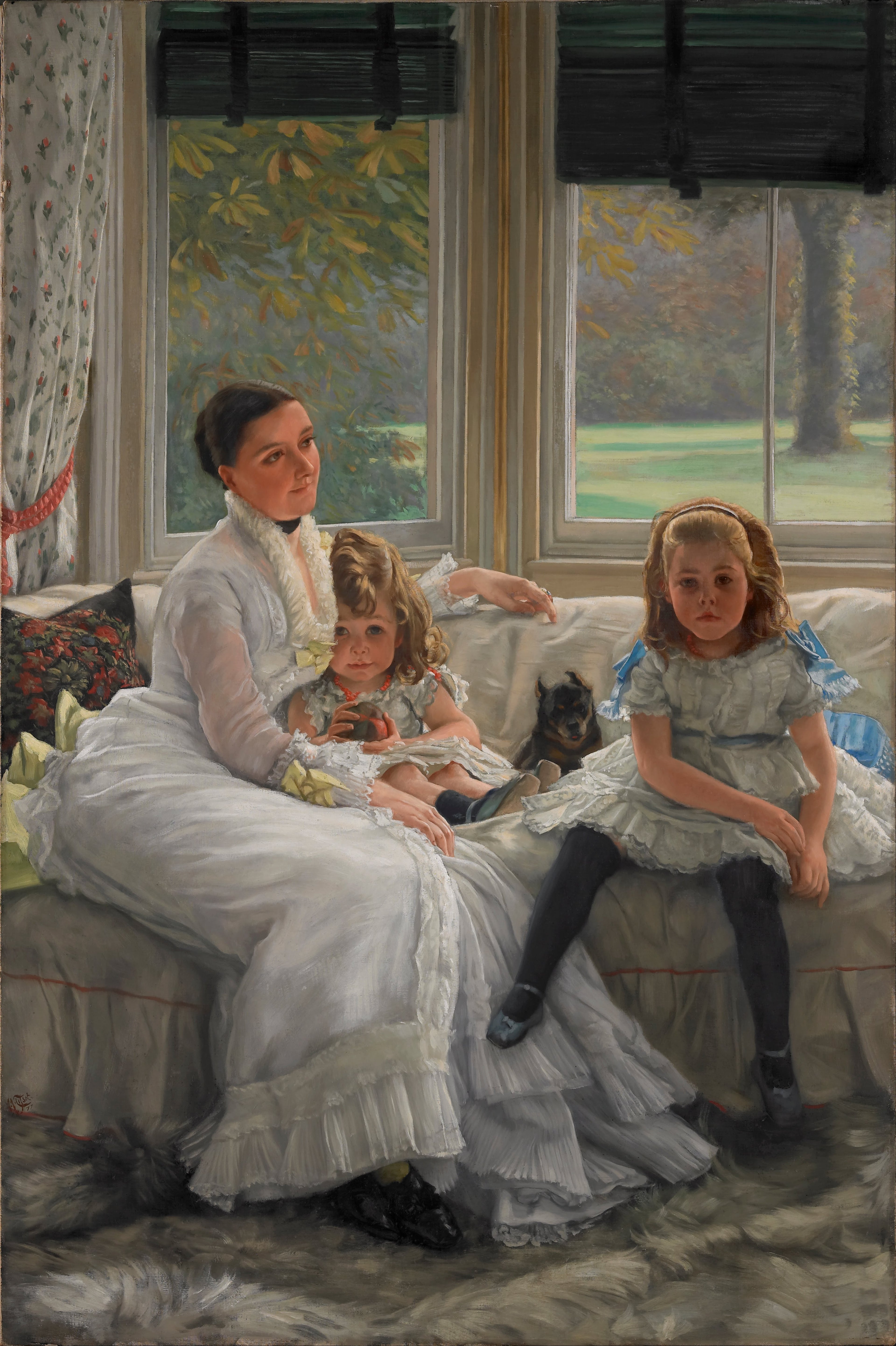 Portrait de Mme Catherine Smith Gill et de deux de ses enfants - James Tissot