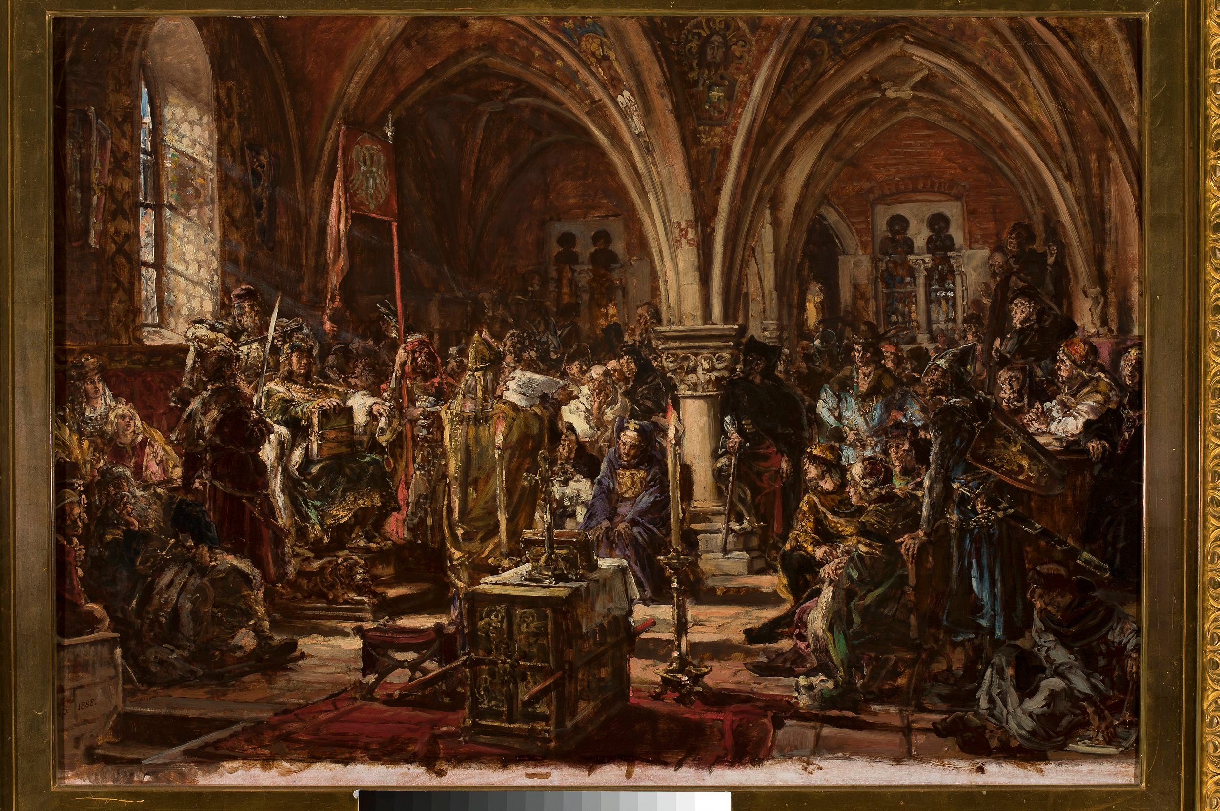 Le premier Parlement de Łęczyca, de la série « Histoire de la civilisation en Pologne » - Jan Matejko