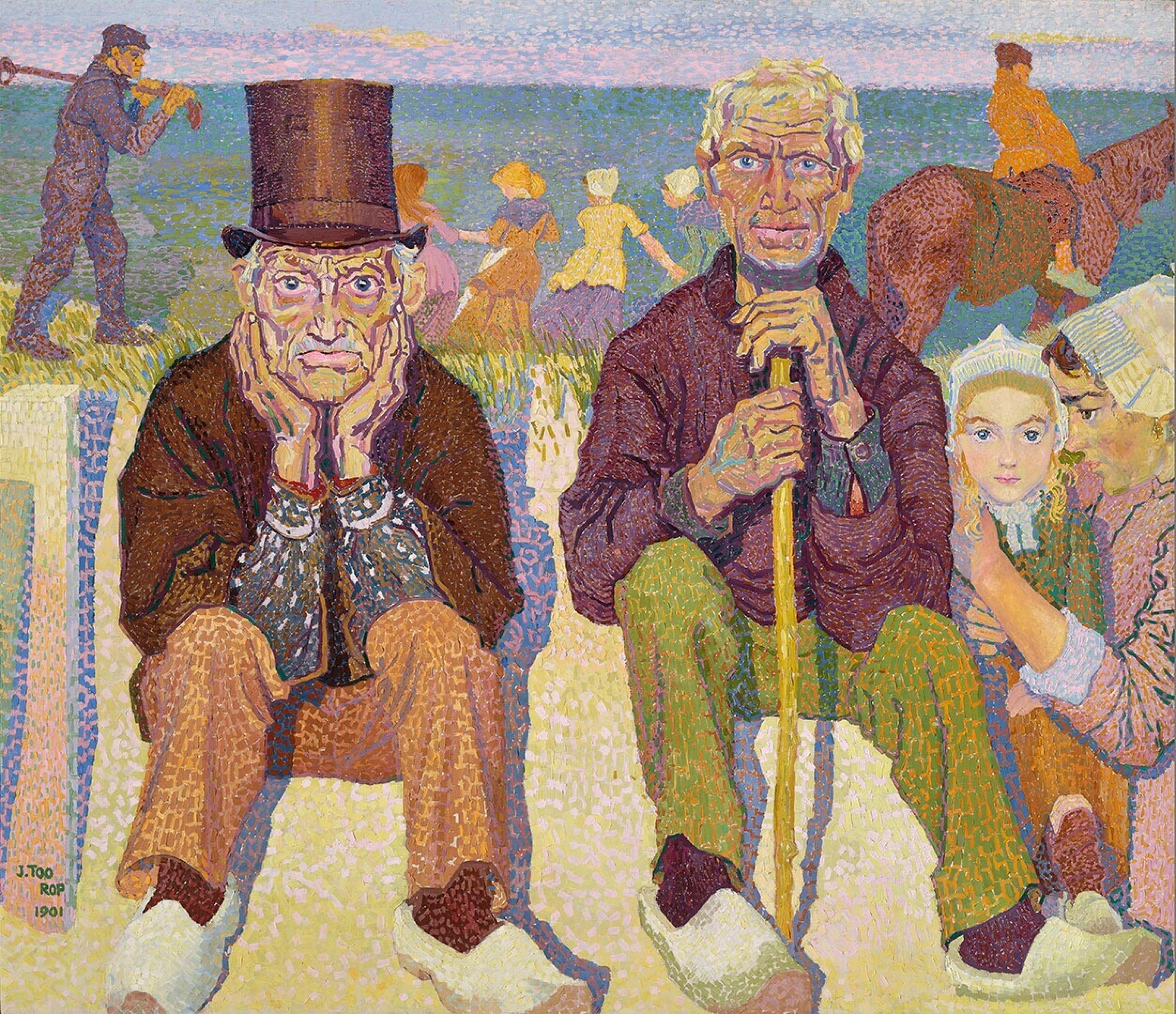 Les vieux hommes au bord de la mer - Jan Toorop - Alpha Reproduction