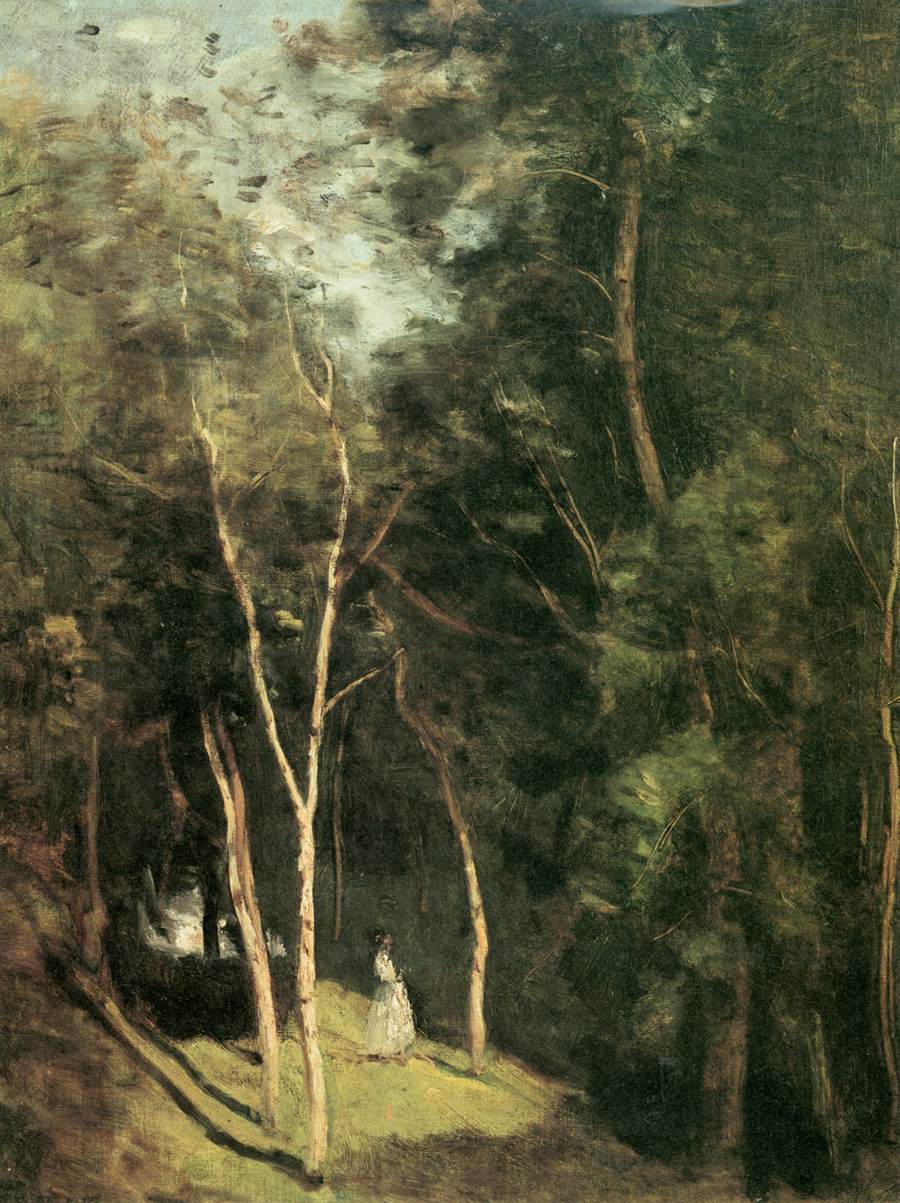 Un coin de parc à Port-Berteau, près Rochemont - Jean-Baptiste Camille Corot