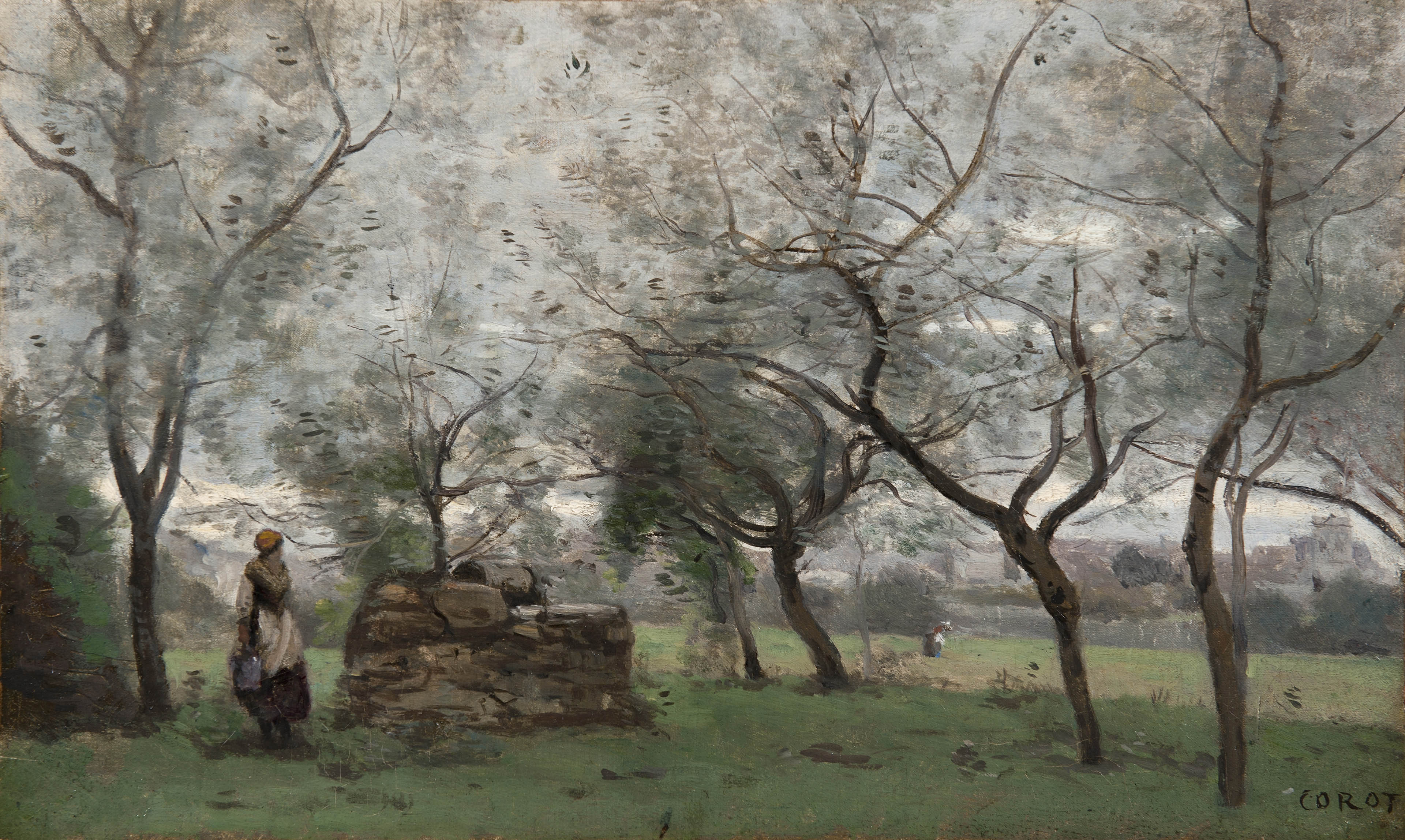 Le verger, environs de Mantes - Jean-Baptiste Camille Corot