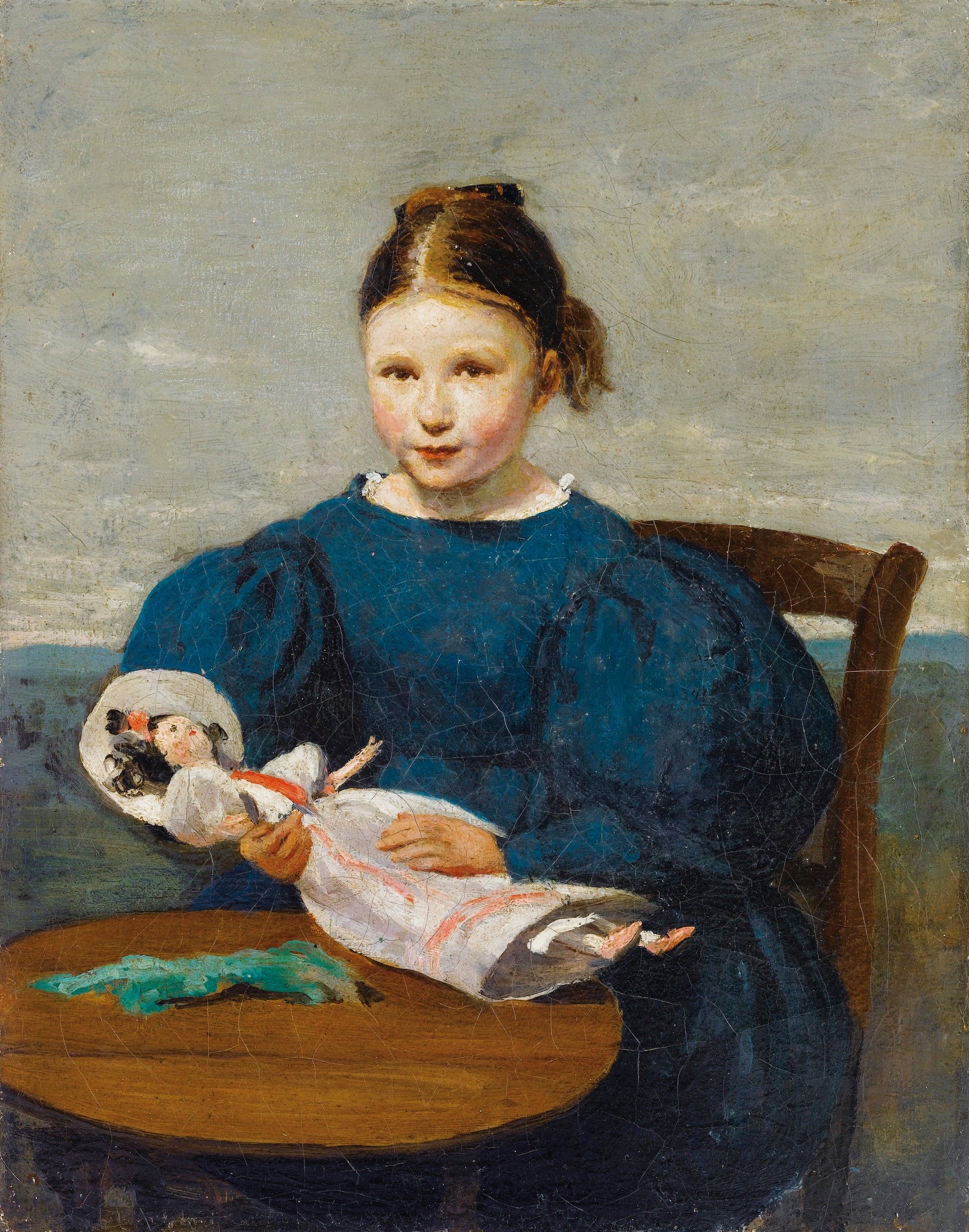 Petite fille avec une poupée - Jean-Baptiste Camille Corot