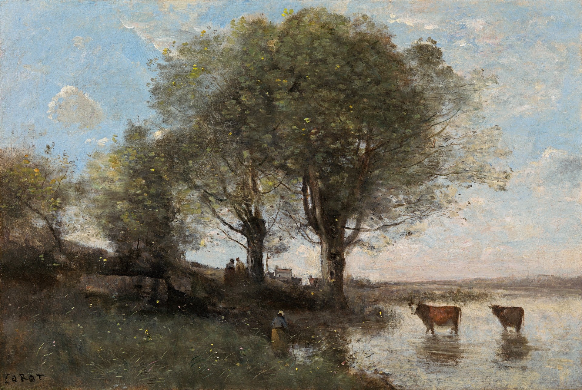 Le rappel des vaches - Jean-Baptiste Camille Corot