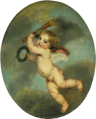 Cupidon volant avec une torche - Jean-Baptiste Greuze - Alpha Reproduction