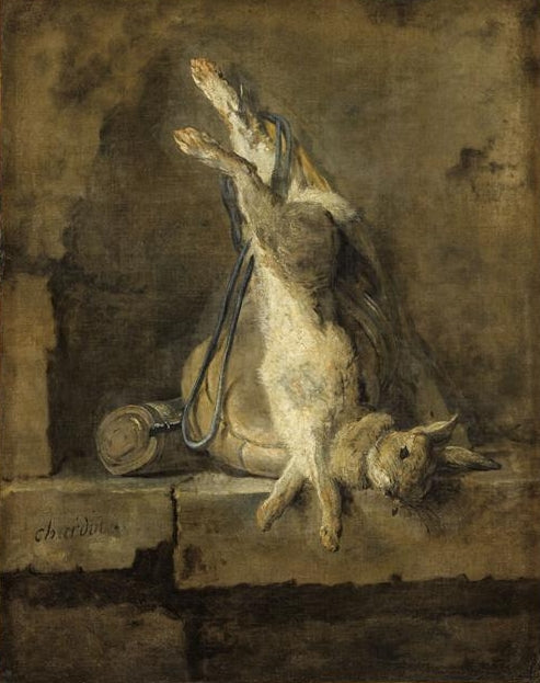 Lapin mort et Attirail de chasse - Jean Siméon Chardin