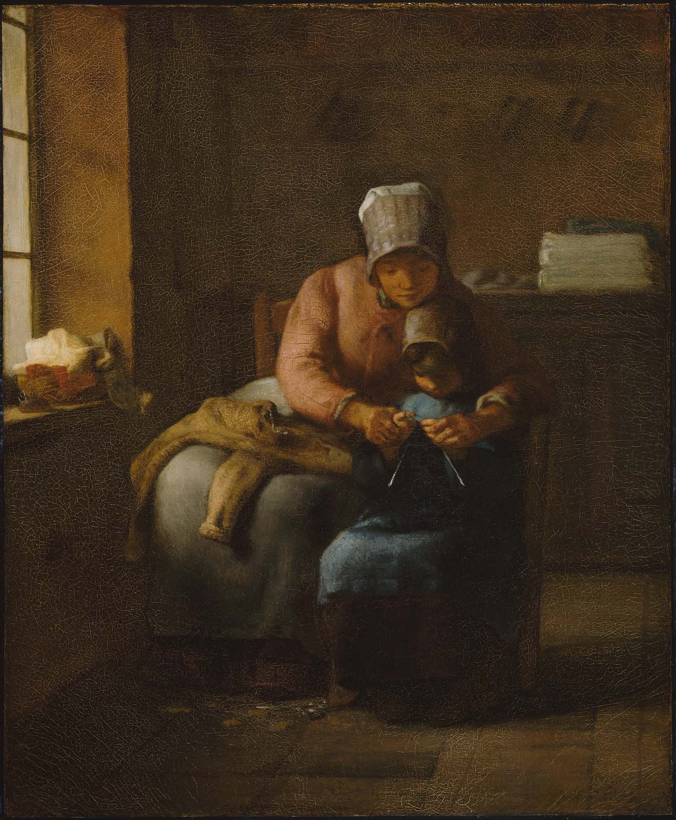 Cours de tricot - Jean-François Millet