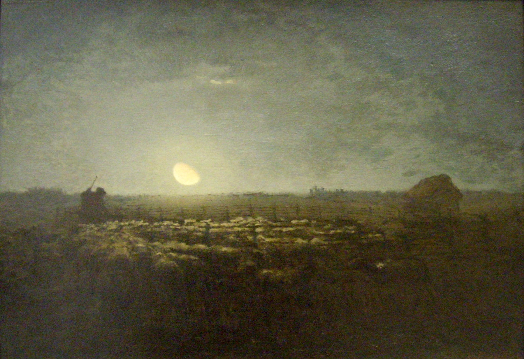 Le Parc à moutons, clair de lune - Jean-François Millet