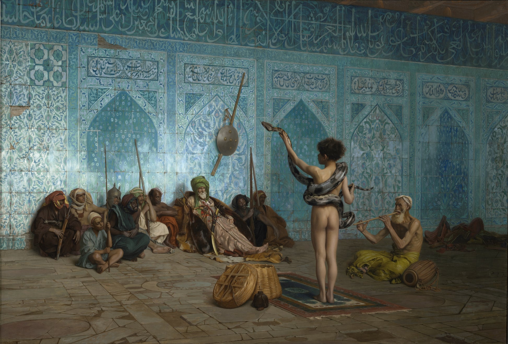 Reproduction du tableau « Le Charmeur de serpents - Jean-Léon Gérôme » par Alpha Reproduction en peinture à l’huile