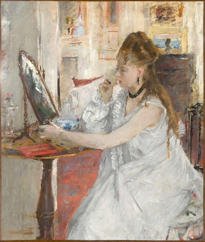 Reproduction du tableau « Jeune Femme se poudrant - Berthe Morisot » par Alpha Reproduction en peinture à l’huile