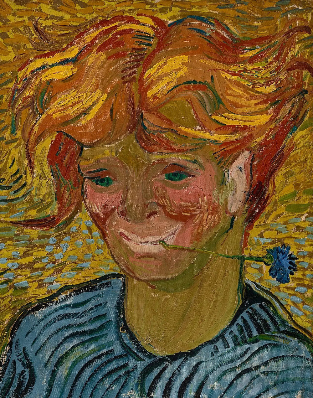 Jeune homme au bleuet - Vincent van Gogh - Alpha Reproduction