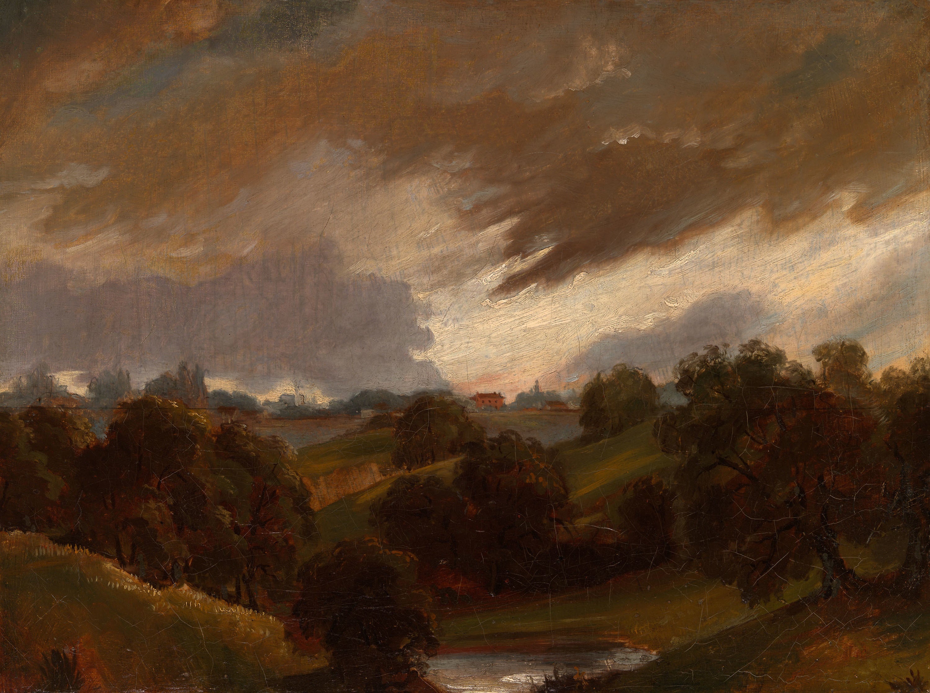 Hampstead, ciel orageux - John Constable