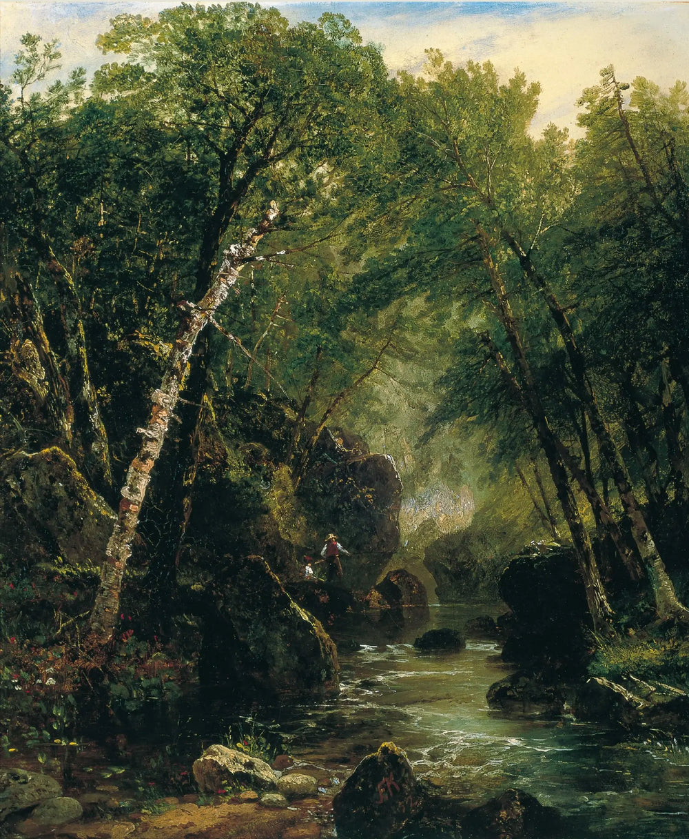 Pêcheur de truites - John Frederick Kensett - Alpha Reproduction
