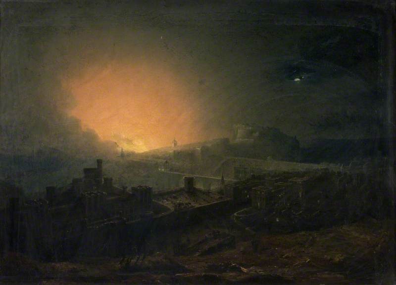 L'incendie d'Édimbourg - John Martin