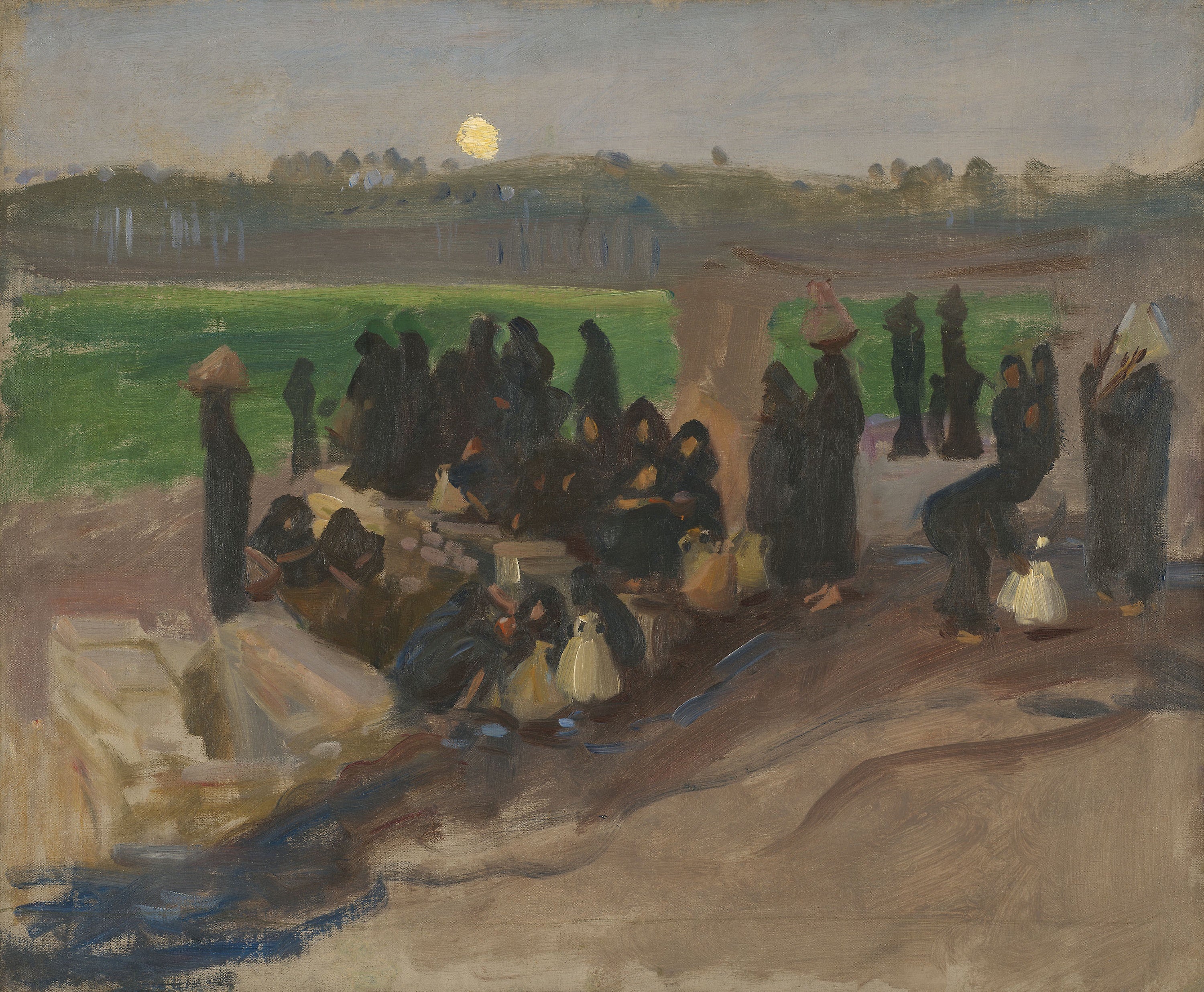 Reproduction du tableau « Porteurs d'eau sur le Nil - John Singer Sargent » par Alpha Reproduction en peinture à l’huile