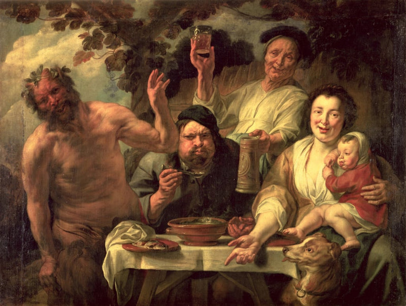 Satyre et le Paysan - Jacob Jordaens
