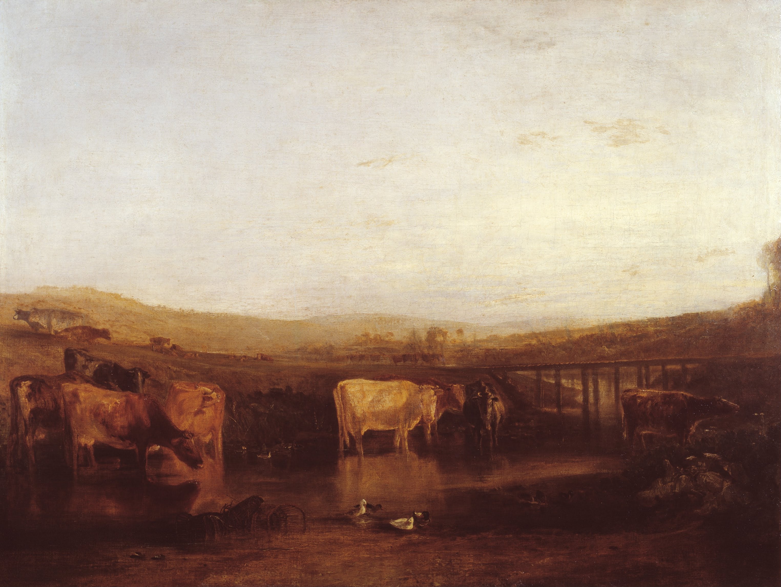 Reproduction du tableau « Union of the Thames and Isis - J. M. W. Turner » par Alpha Reproduction en peinture à l’huile