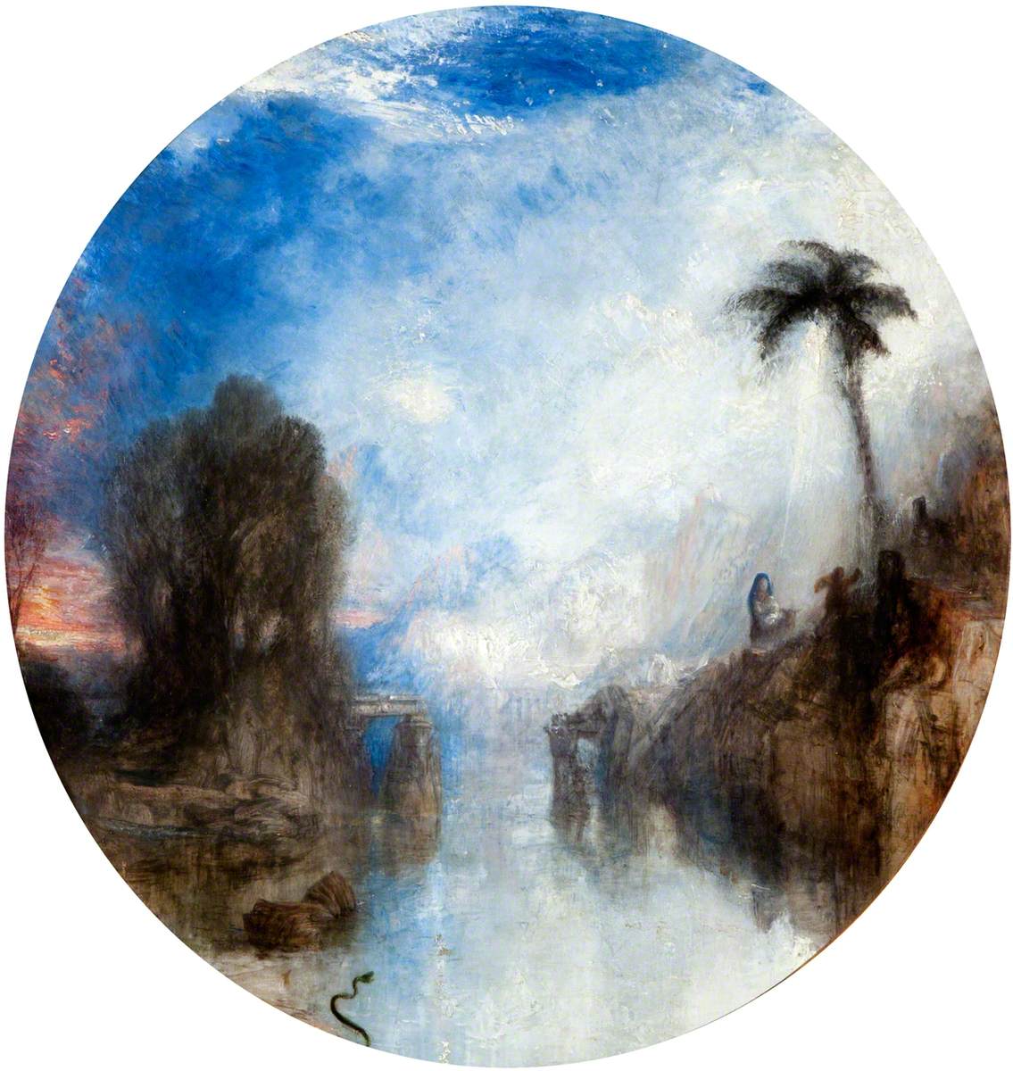 Reproduction du tableau « Dawn of Christianity (Flight into Egypt) - J. M. W. Turner » par Alpha Reproduction en peinture à l’huile