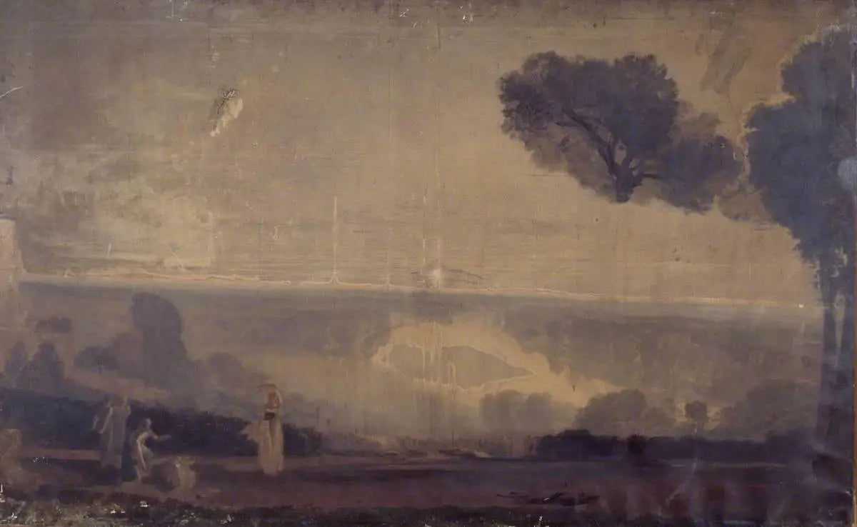 Reproduction du tableau « Richmond Hill with Girls Carrying Corn - J. M. W. Turner » par Alpha Reproduction en peinture à l’huile