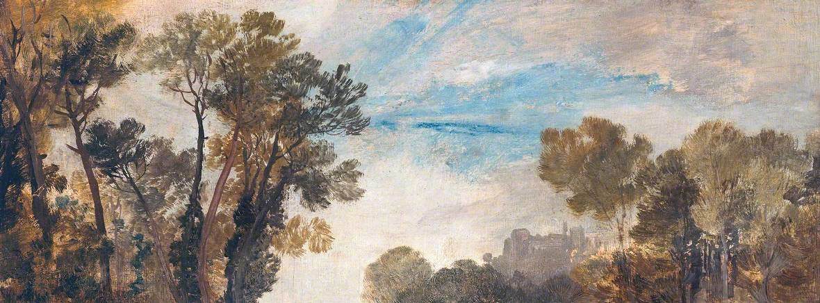 Reproduction du tableau « Tree Tops and Sky, Guildford Castle(?), Evening - J. M. W. Turner » par Alpha Reproduction en peinture à l’huile