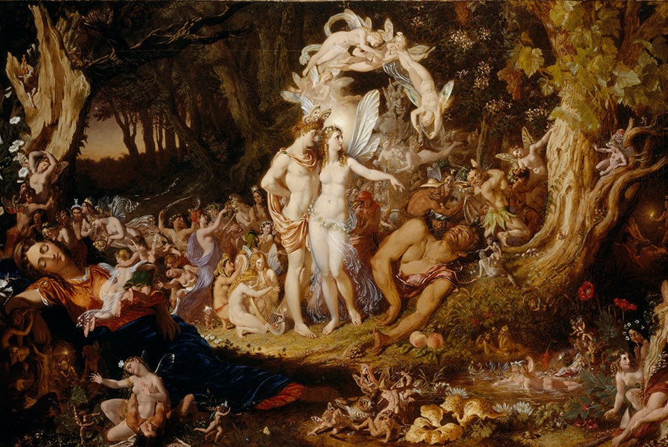 La Réconciliation d’Obéron et Titania, Joseph Noel Paton, 1847, peinture à l’huile