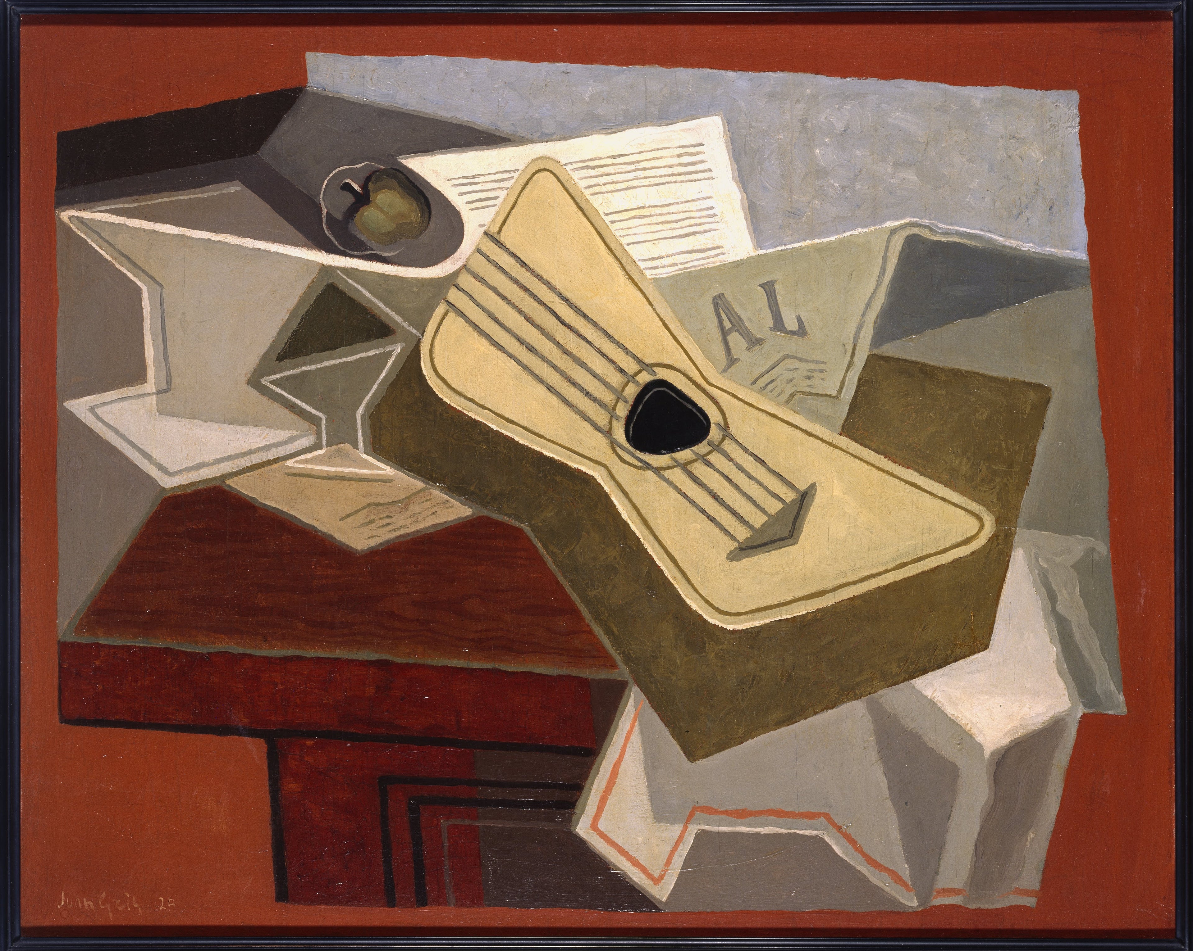 Guitare et journal - Juan Gris