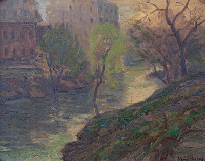 Tôt le matin sur la rivière San Antonio au niveau du pont du moulin - Julian Onderdonk - Alpha Reproduction