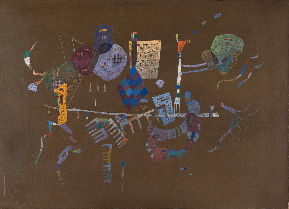 Reproduction du tableau « Autour de la ligne - Vassily Kandinsky » par Alpha Reproduction en peinture à l’huile