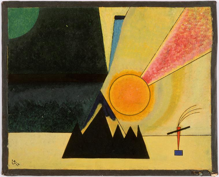 Reproduction du tableau « Développement - Vassily Kandinsky » par Alpha Reproduction en peinture à l’huile
