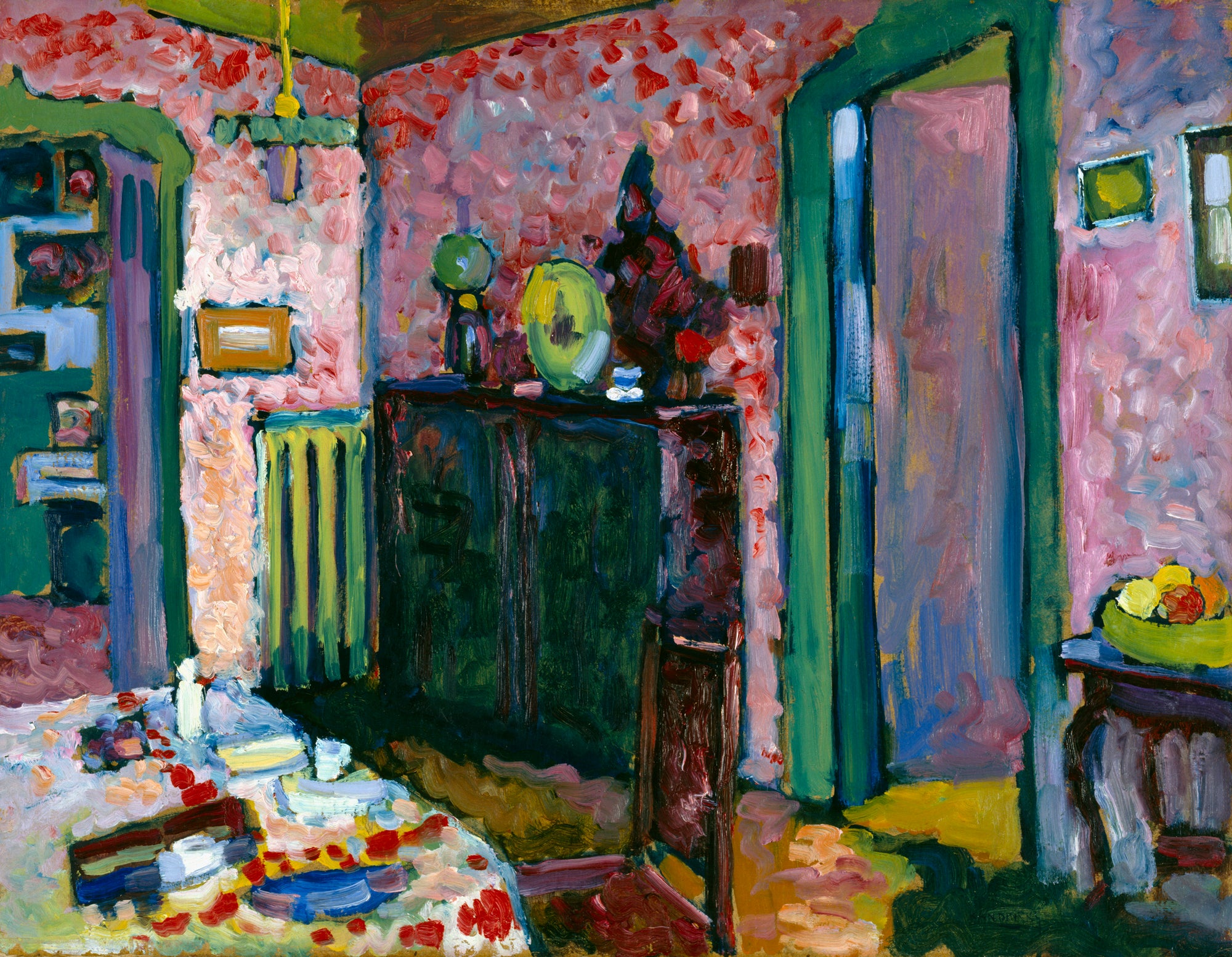 Reproduction du tableau « Intérieur (Ma salle à manger) - Vassily Kandinsky » par Alpha Reproduction en peinture à l’huile