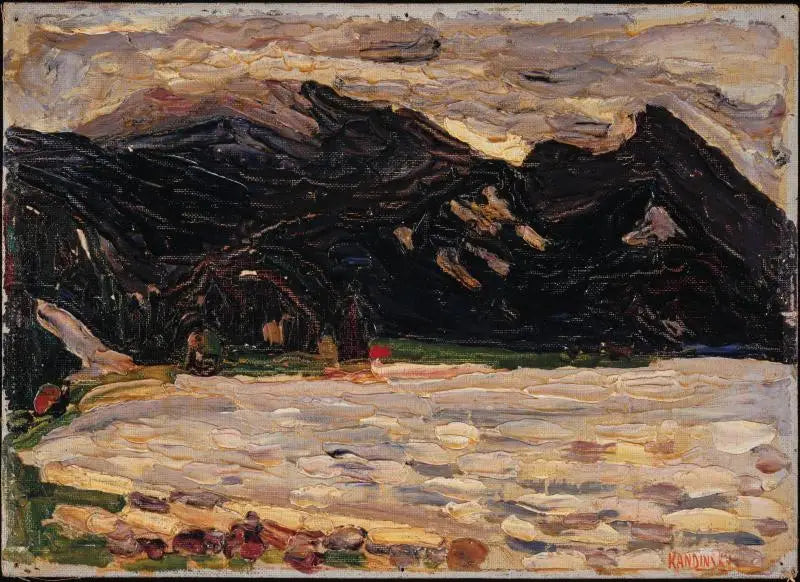 Reproduction du tableau « Kochel, lac et Herzogstand - Vassily Kandinsky » par Alpha Reproduction en peinture à l’huile
