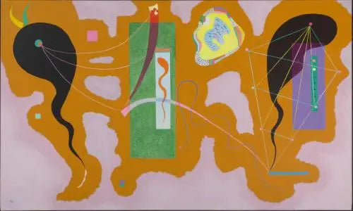 Reproduction du tableau « Le vert pénétrant - Vassily Kandinsky » par Alpha Reproduction en peinture à l’huile