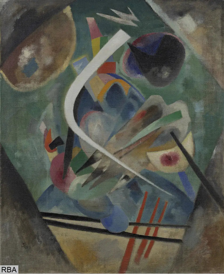 Reproduction du tableau « Ligne blanche - Vassily Kandinsky » par Alpha Reproduction en peinture à l’huile