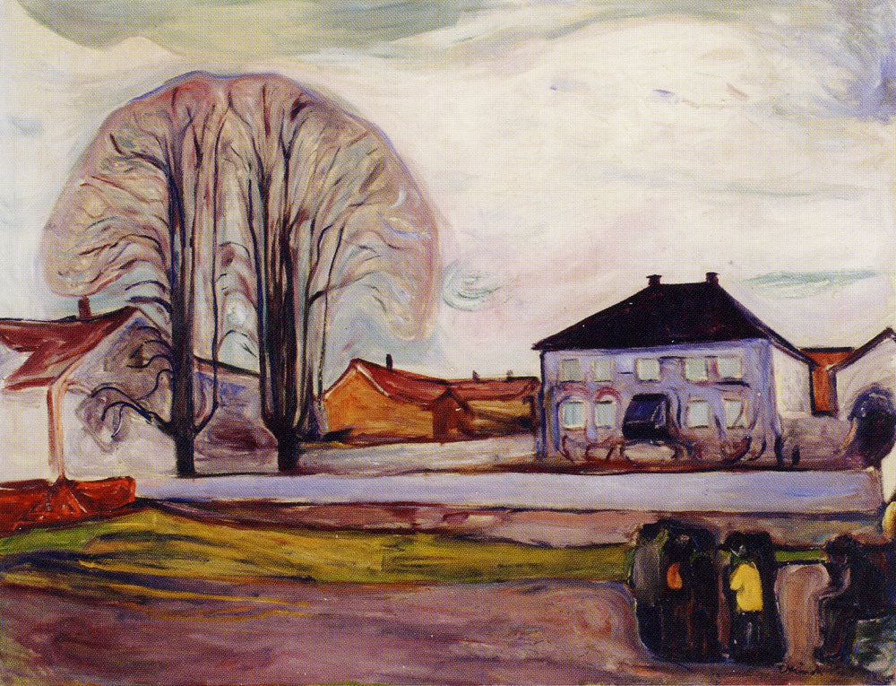 Reproduction du tableau « Kiøsterudgården à åsgårdstrand - Edvard Munch » par Alpha Reproduction en peinture à l’huile