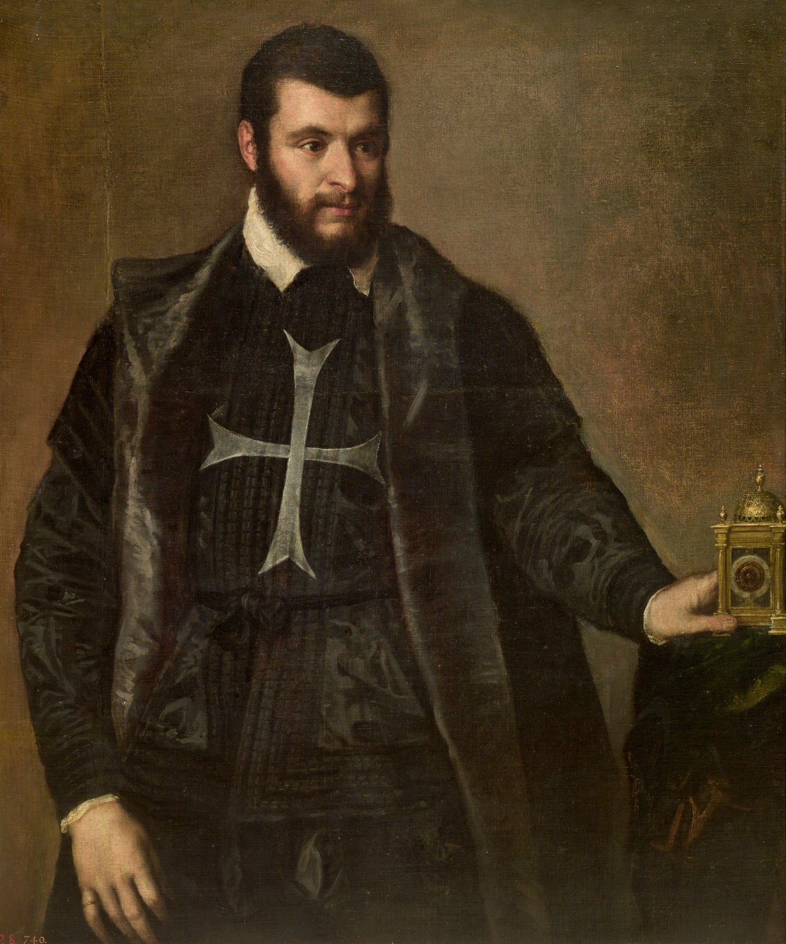 Chevalier avec une horloge - Titian