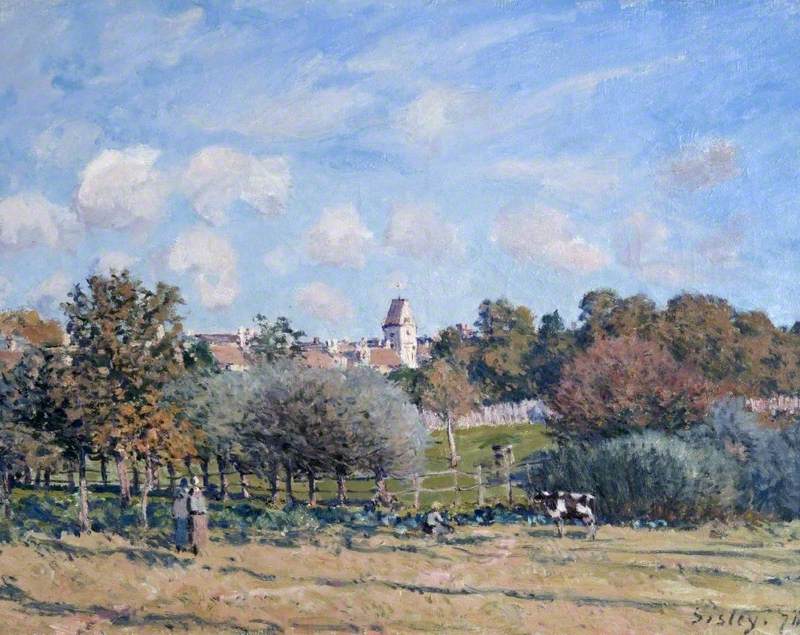 Reproduction du tableau « L'Église de Noisy-le-Roi, effet d'automne - Alfred Sisley » par Alpha Reproduction en peinture à l’huile
