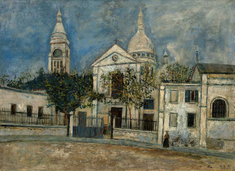 L'église Saint-Pierre et le Sacré-Coeur à Montmartre (1910) - Maurice Utrillo