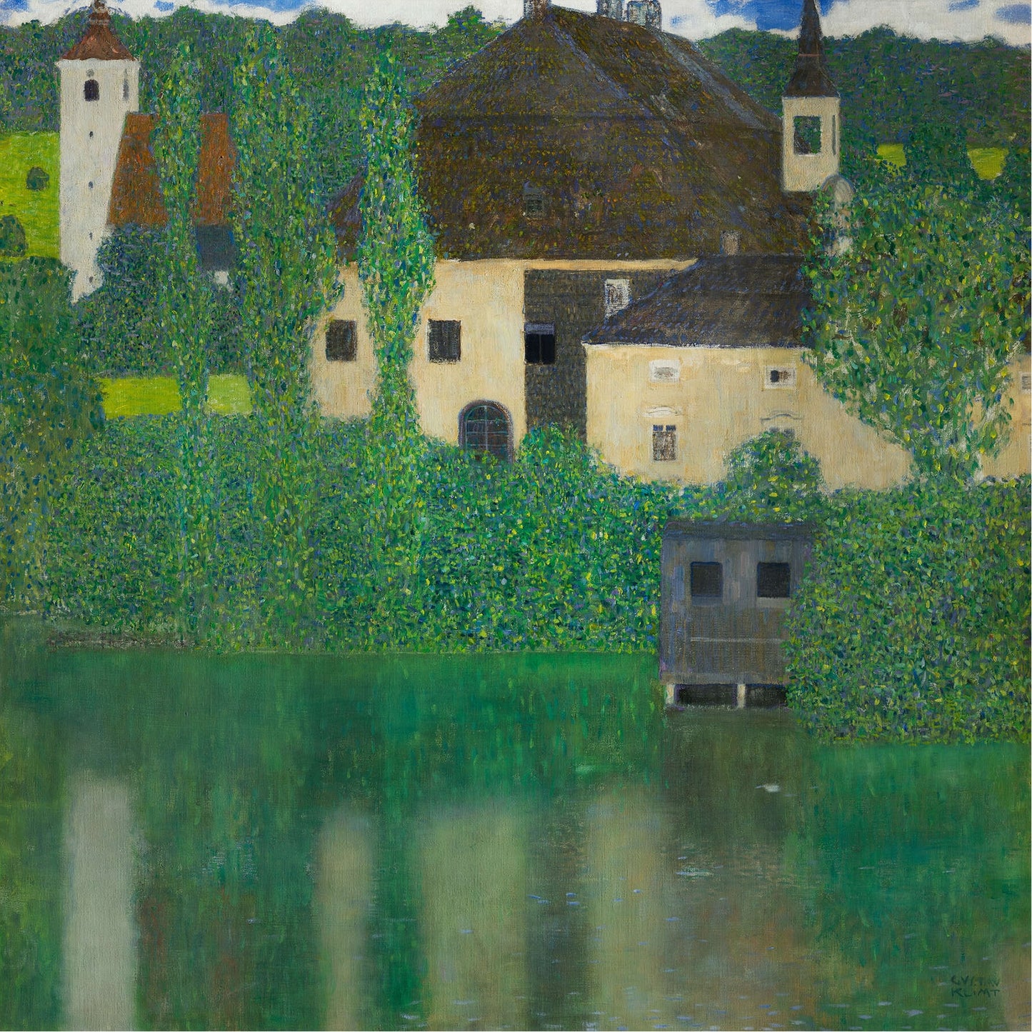 🏡🌿 Закрытая комната на Аттерзее – Густав Климт (1902)