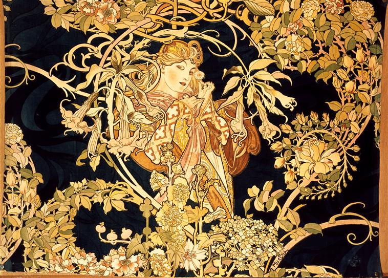 Женщина с ромашками – Альфонс Муха (около 1899)