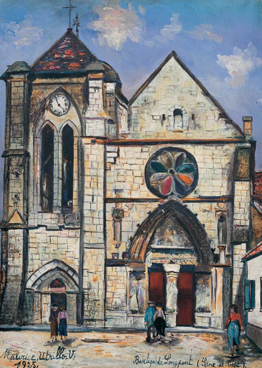 La Basilique de Longpont - Maurice Utrillo