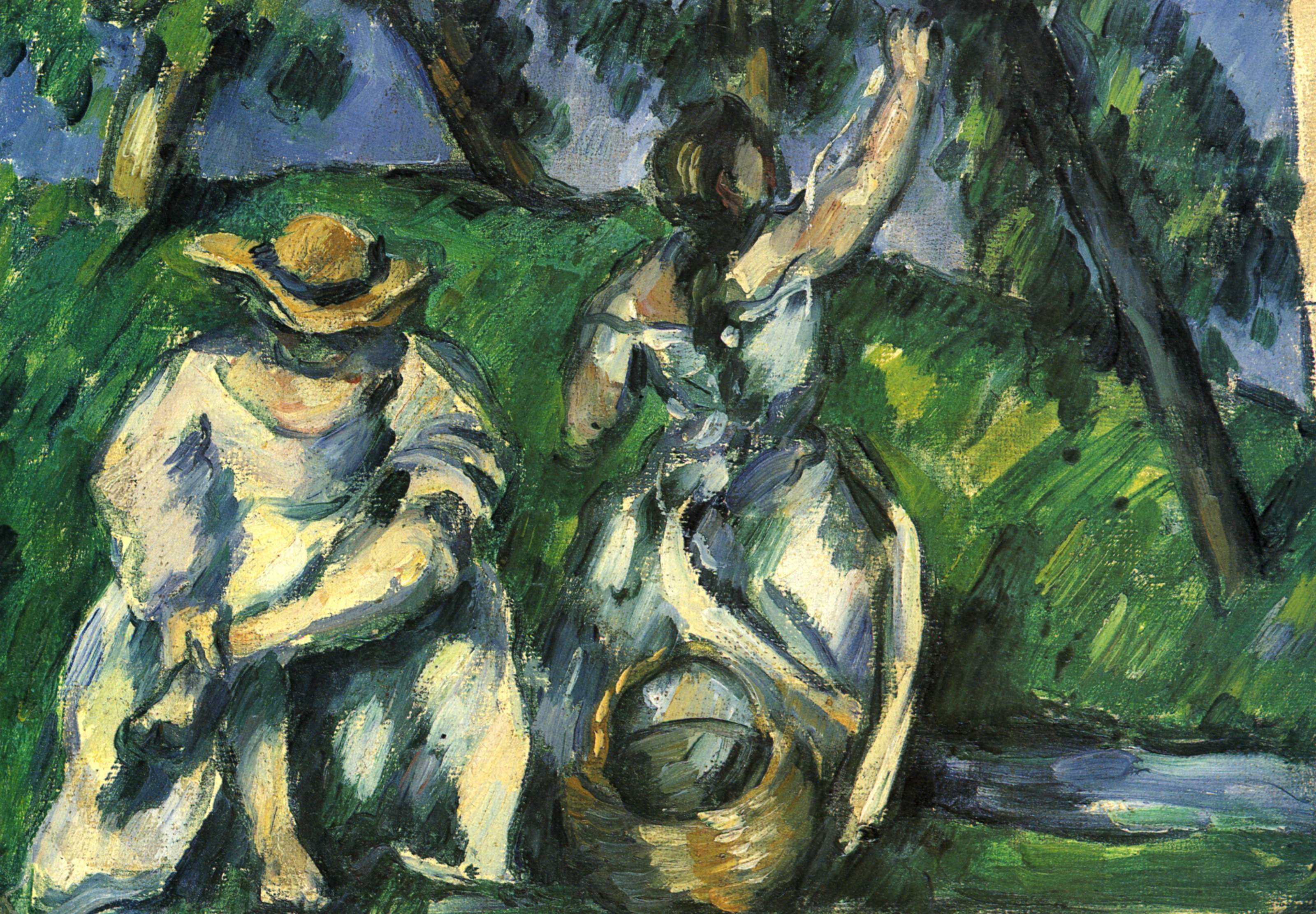 Reproduction du tableau « La Cueillette - Paul Cézanne » par Alpha Reproduction en peinture à l’huile